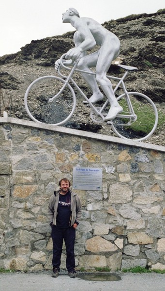 At the summit of the Col de Tourmalet