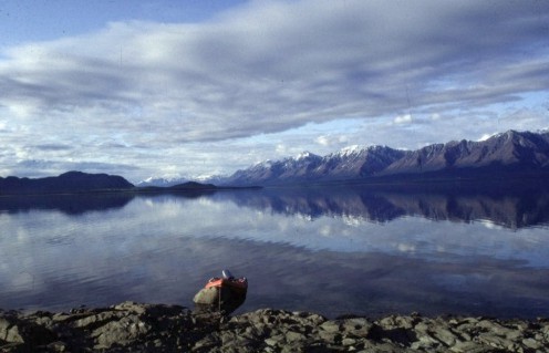 View from Jacquot island towards the southern Kluane Lake